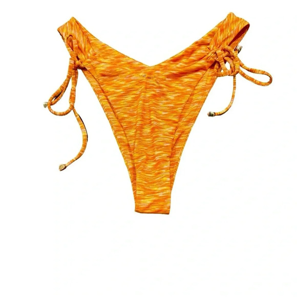 NWT Lovers + Friends Lucky Top (L) & Bottom (M) Bikini Orange Space Dye Revolve - Picture 6 of 13
